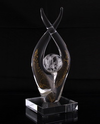 Памятное стекло с частицами праха